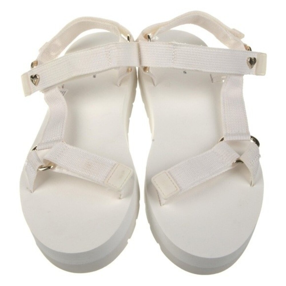 Stoney Clover Lane Women's Hook Loop Strappy White Summer Sandals 6